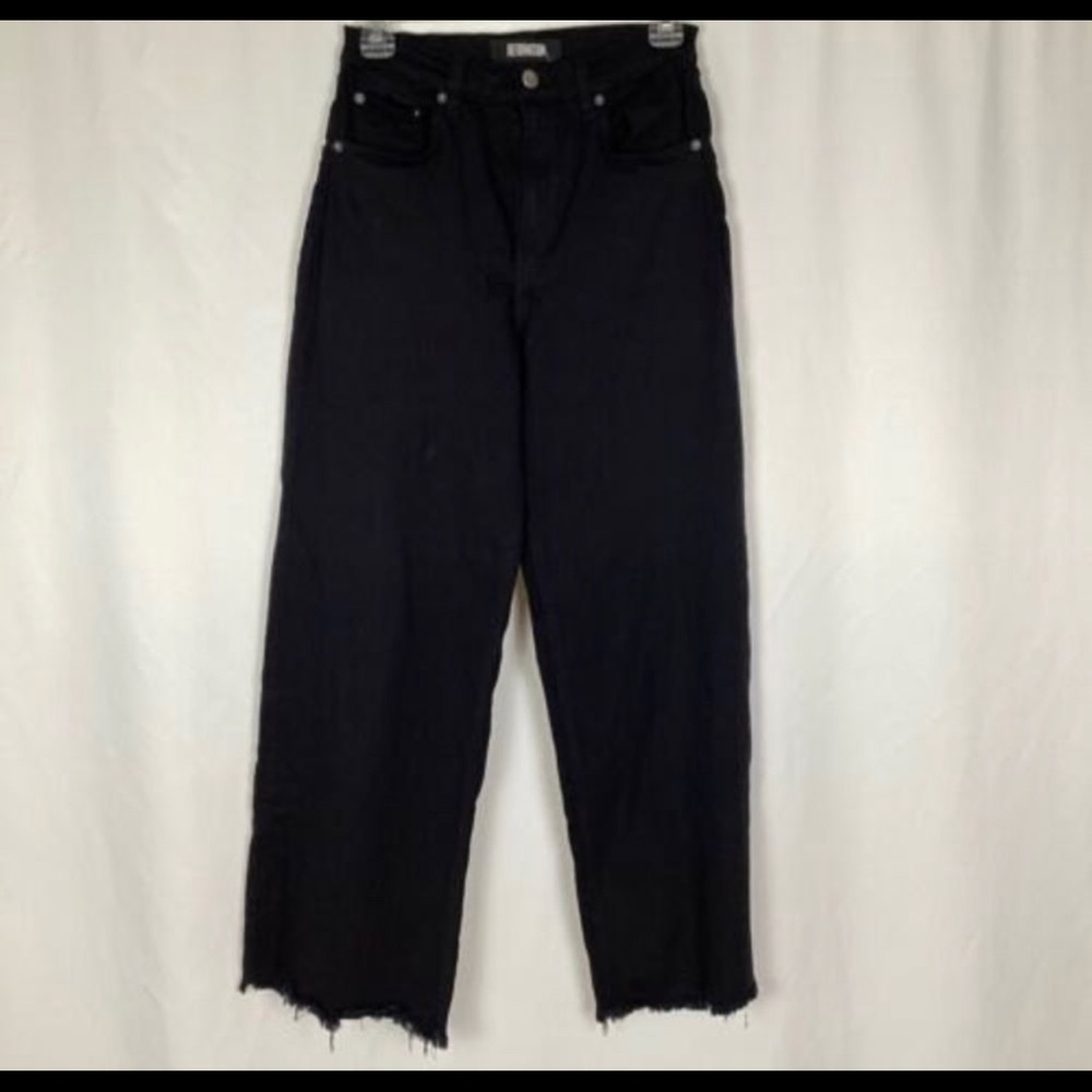 Reformation Black Stretch Flood Jeans High Waist Sz 27